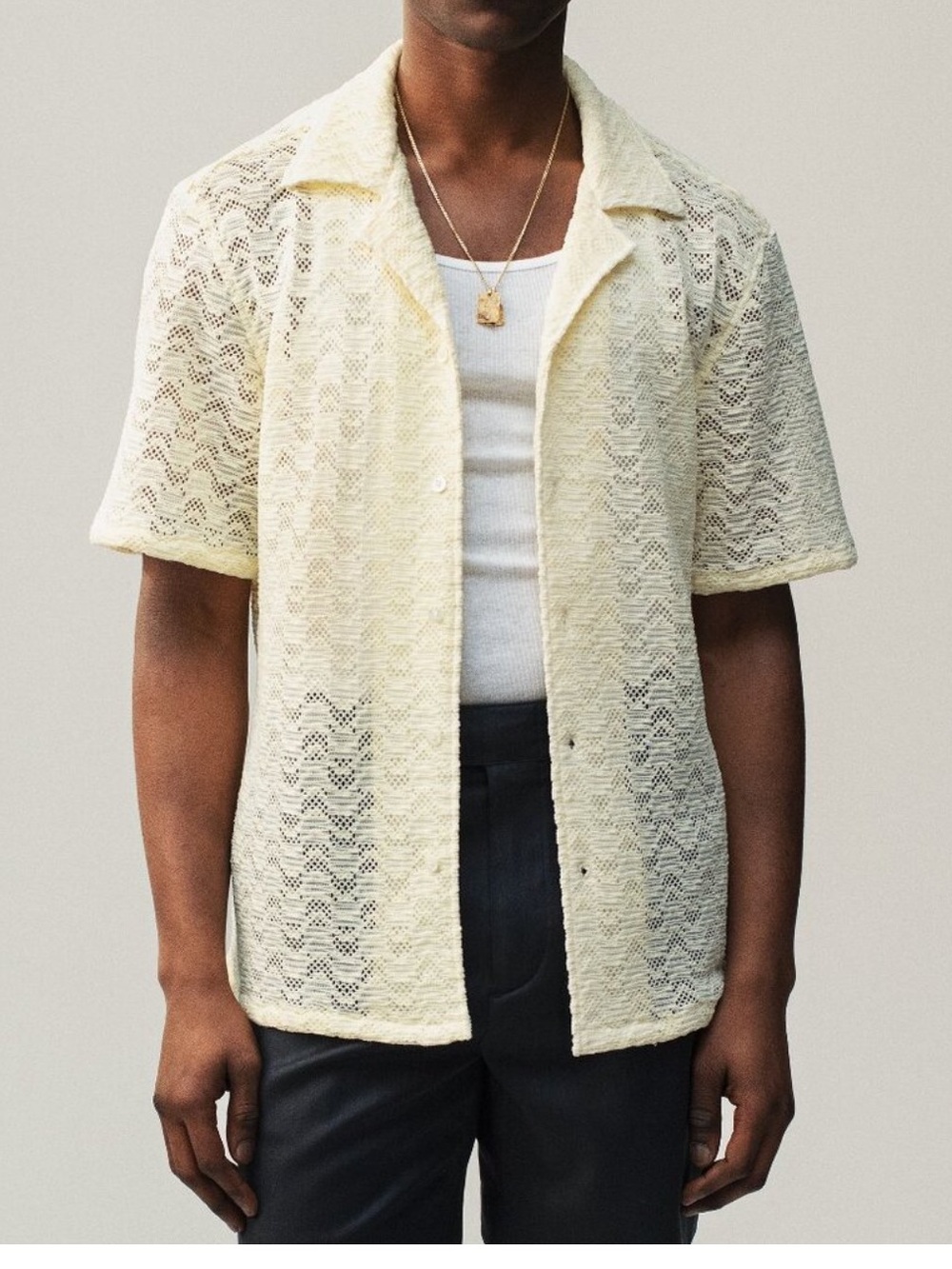 Aimé Leon Dore Men’s Rico Shirt in Cream